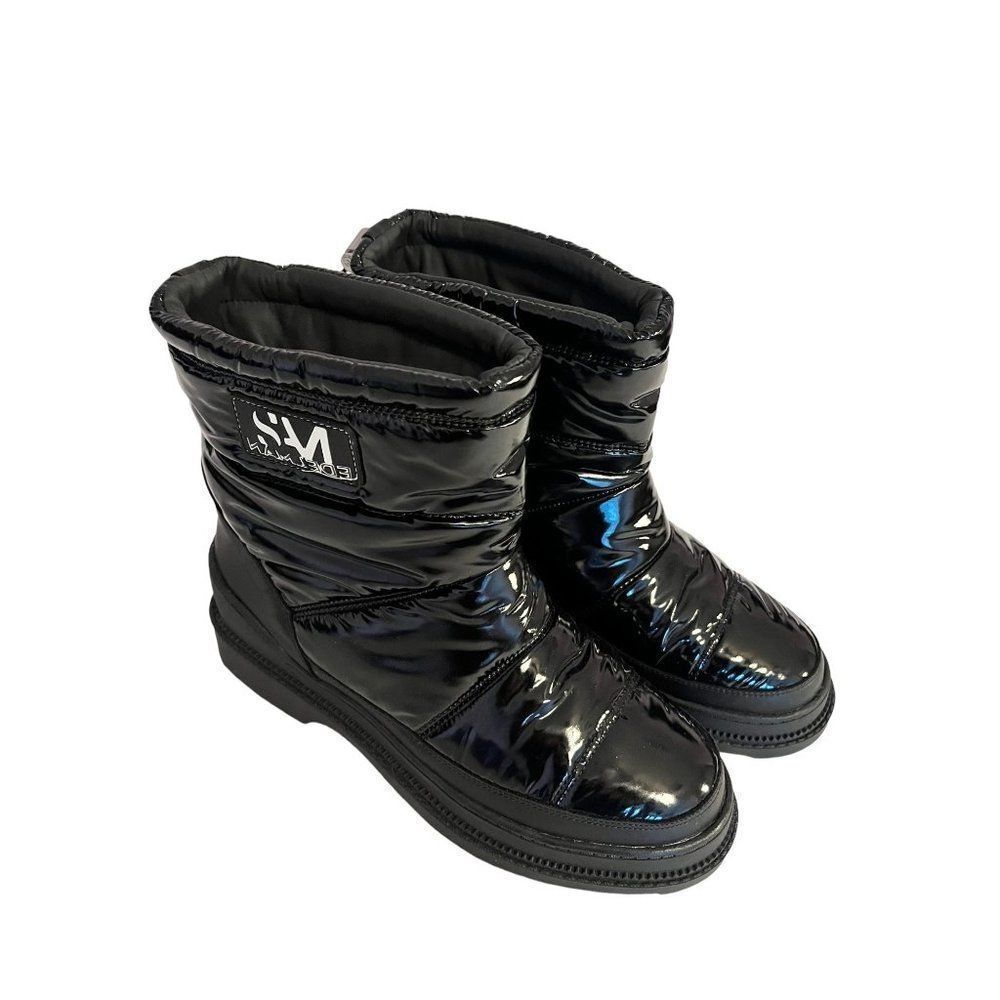 Sam Edelman Black Waterproof Liquid Puffer Ankle Boot Women's Size 9.5